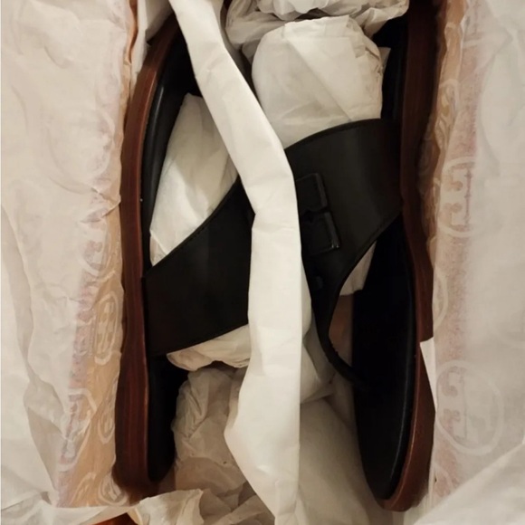 NIB Tory Burch Weston Full Logo Thong - Perfect Black - 6.5 - Picture 6 of 6